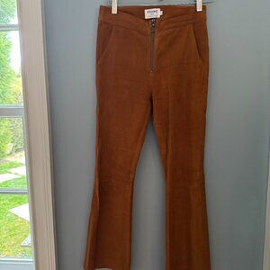 Frame Size 26 Suede Pants With zipper Front